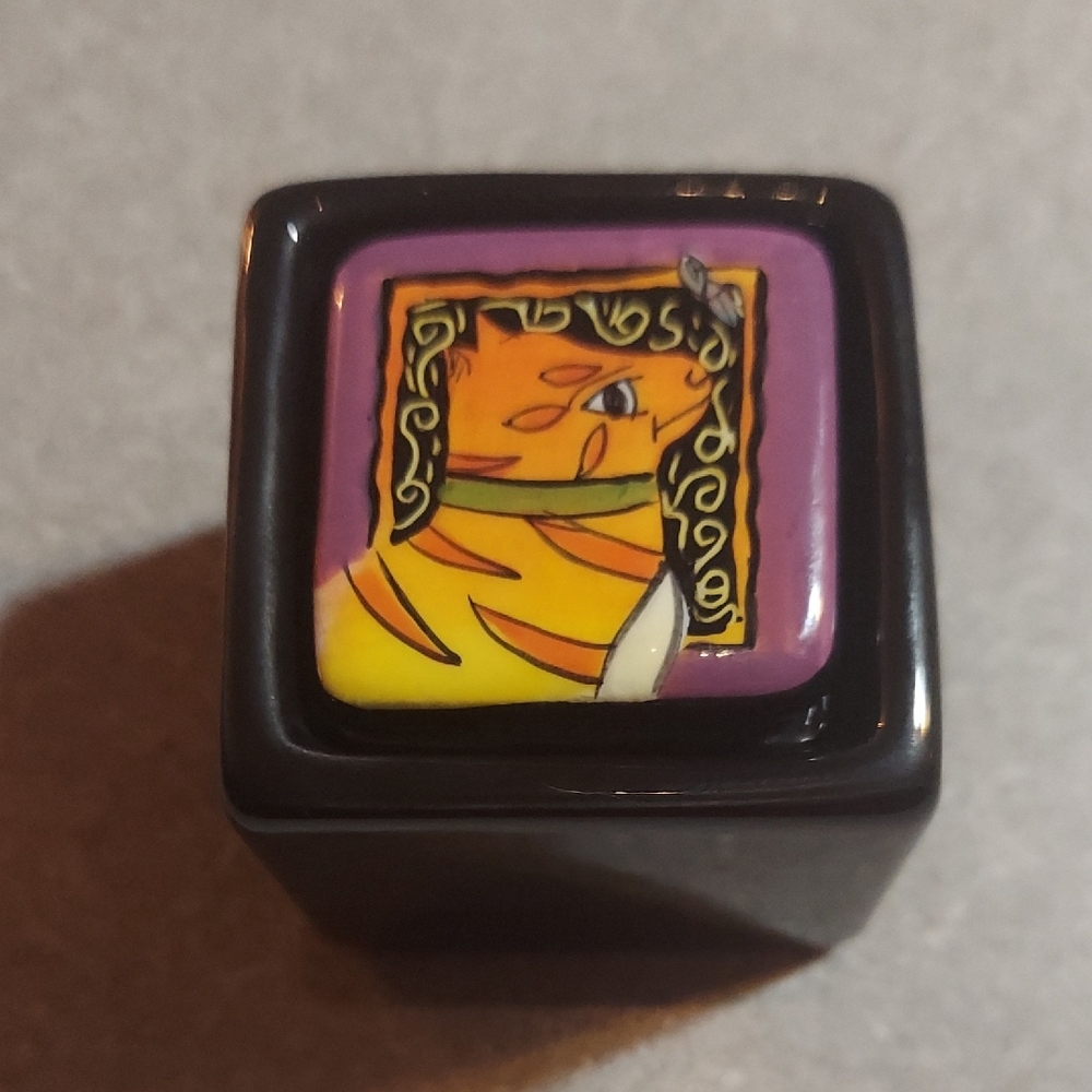 Red Carpet Studios Tile Cat Trinket Box By Terri Kern